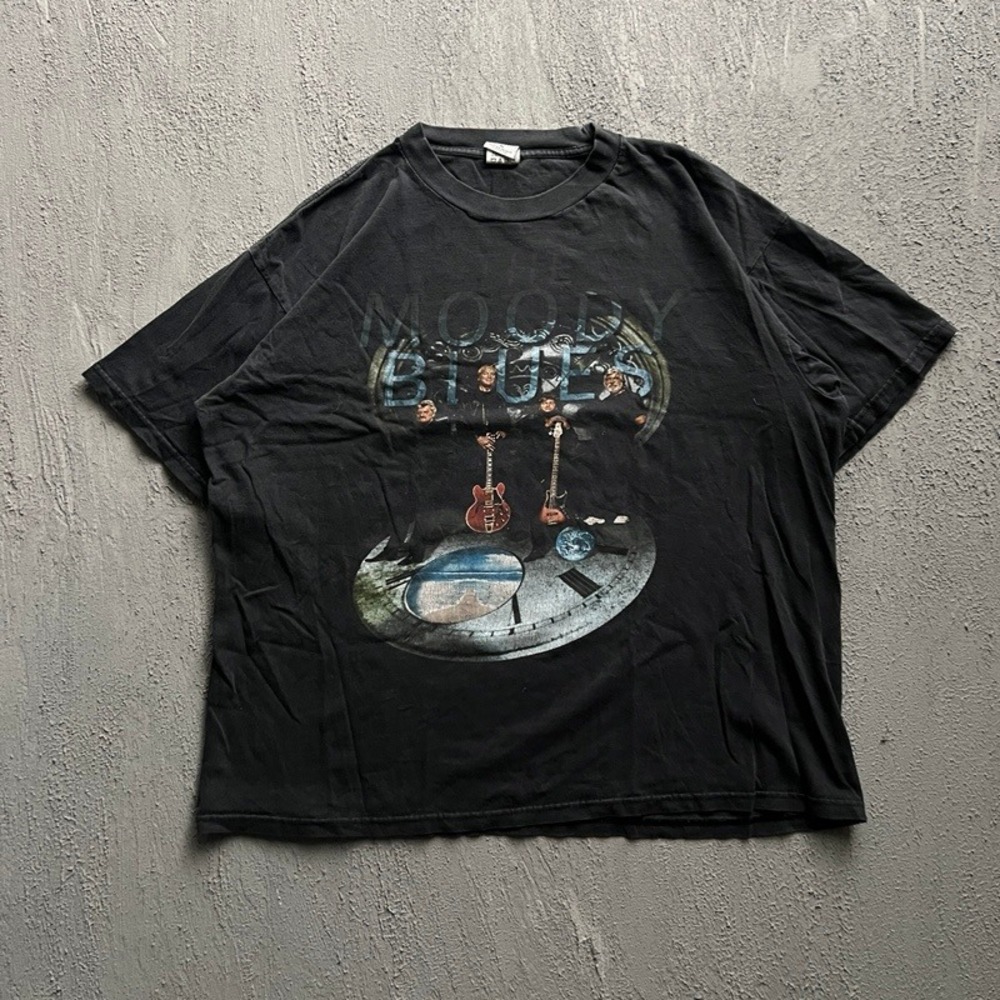 Vintage Moody Blues Shirt XL Black 1990s Strange Times Tour‎ Cygnus